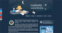 Desktop Screenshot of marinettecountylibraries.org
